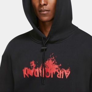 Jordan Black Hoodie with Red Graphic